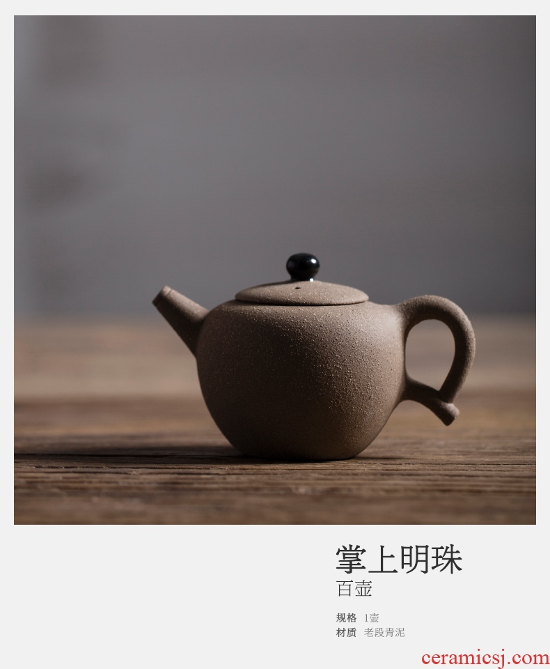 Thousands of thousand hall are recommended ceramic teapot black jade material girder pot old professional best Duan Qing clay pot eye