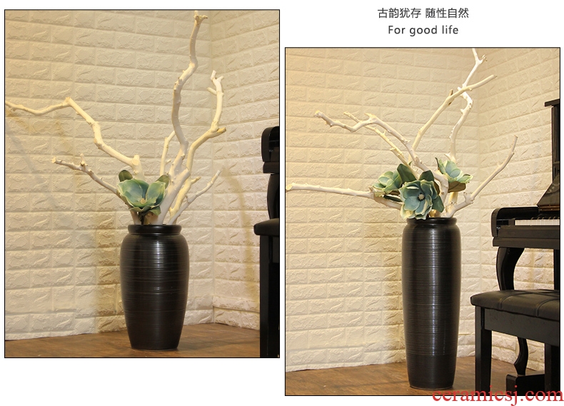 Jingdezhen ceramics Chinese antique yellow peony phoenix flower vases, classical household decorations furnishing articles - 555665672860