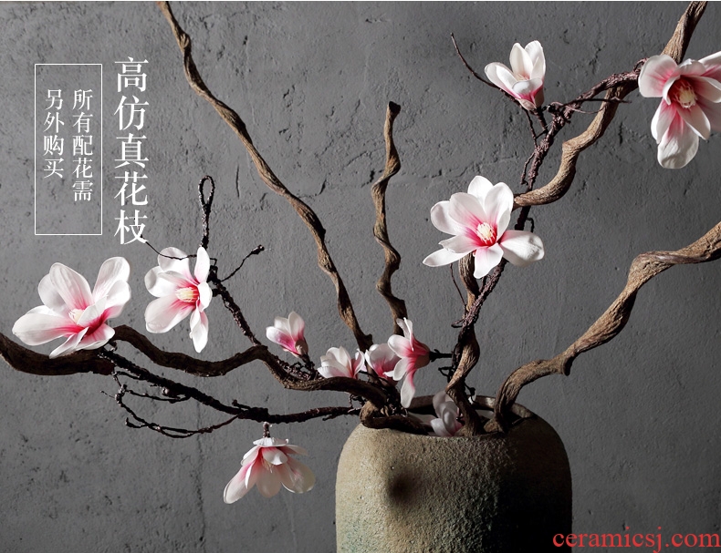 New Chinese style restoring ancient ways of jingdezhen ceramic POTS do old ceramic flower implement sitting room put dried flowers of large coarse pottery vase furnishing articles - 556562144040