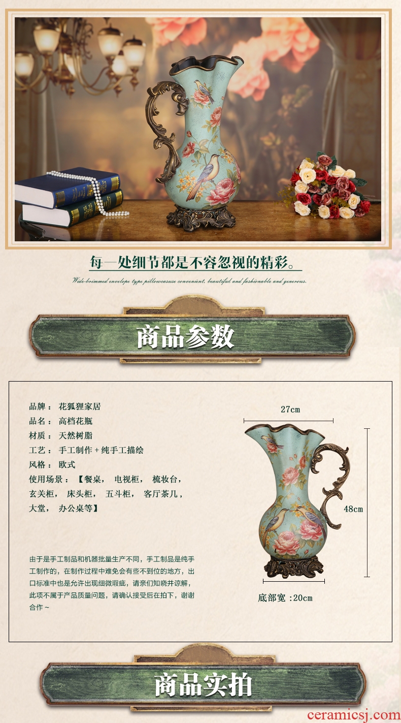 Jingdezhen light key-2 luxury of new Chinese style ceramic furnishing articles sitting room big vase flower arranging European - style decoration decoration landing - 524952644629