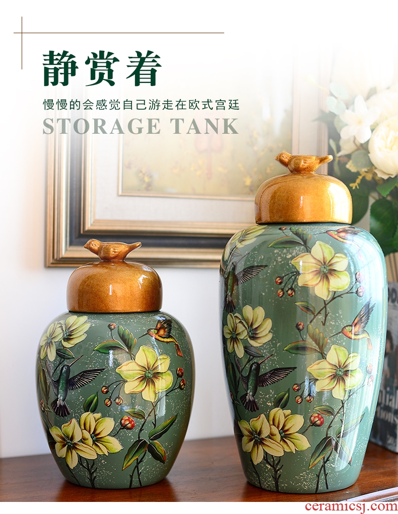 Murphy, American country ceramic storage tank is restoring ancient ways furnishing articles European household soft adornment handicraft decoration sitting room
