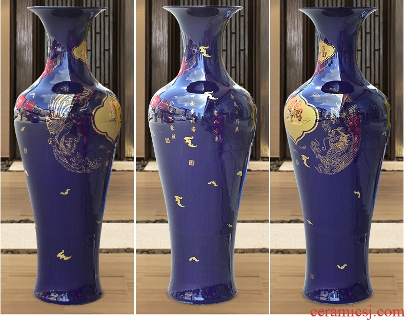 Jingdezhen ceramics bright future European large vase sitting room adornment is placed large 1.2 meters 1.8 meters - 16117910827