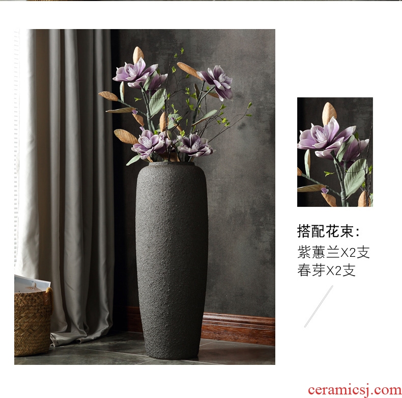 Furnishing articles sitting room vase landed european-style jingdezhen ceramics high dry lucky bamboo contemporary and contracted large style - 568908795064