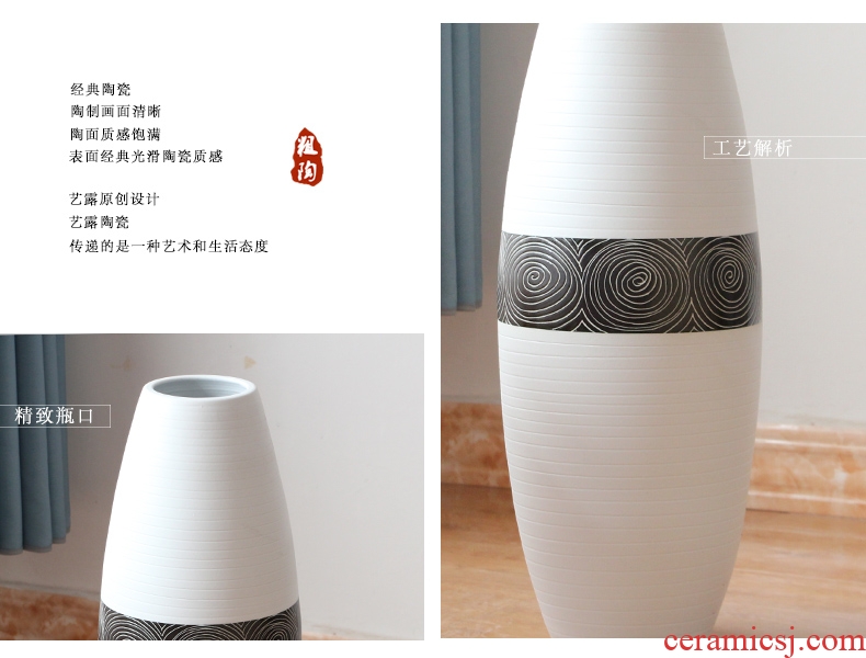 Jingdezhen porcelain I and contracted style of large vases, the sitting room porch decoration furnishing articles example room decoration