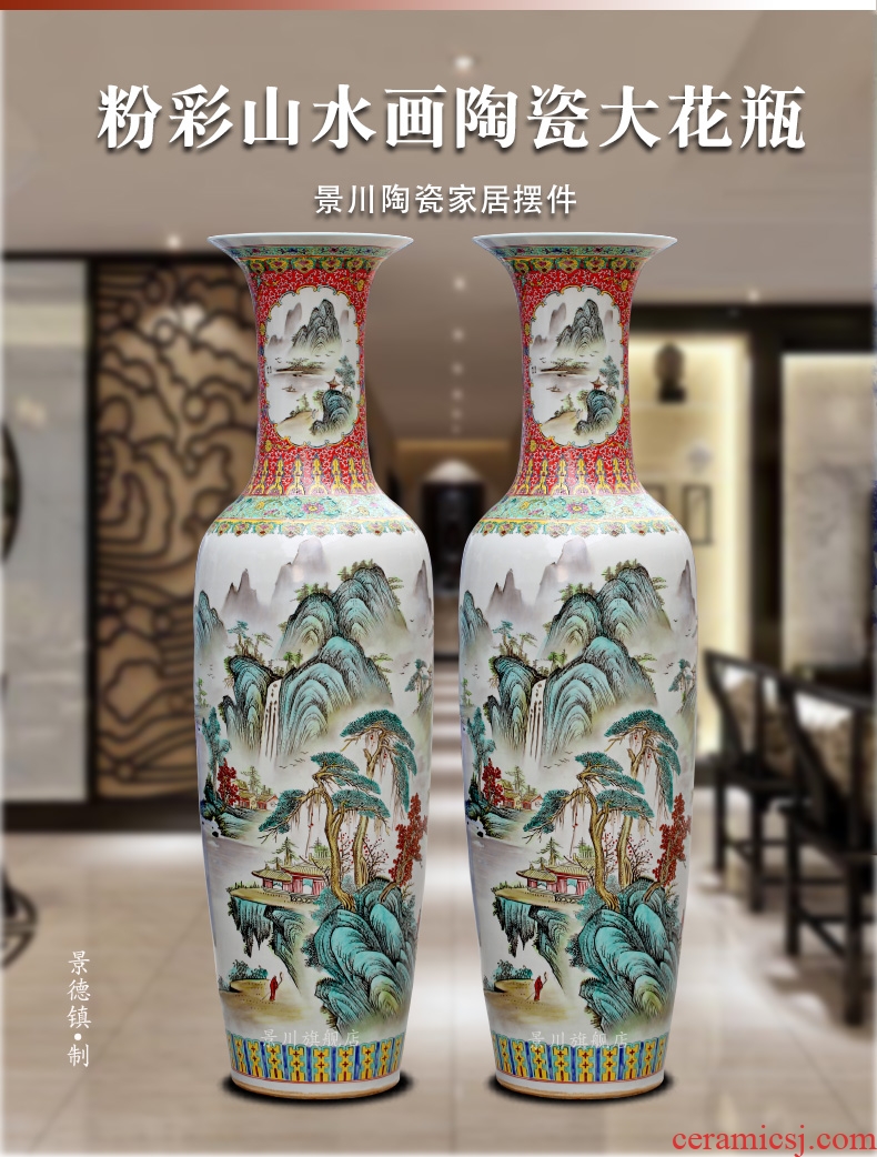 Jingdezhen ceramics hand - made vases large years wining the new Chinese flower arranging furnishing articles household act the role ofing is tasted sitting room - 534379978458