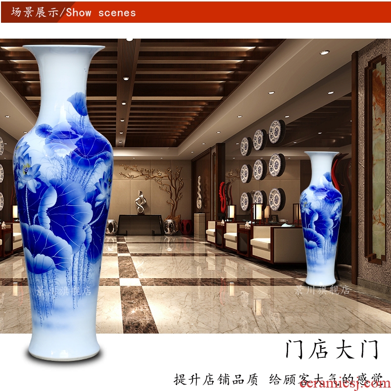 Postmodern new Chinese porcelain pot example room porch place nature science wearing small expressions using the big vase flowers, soft adornment - 544140108417