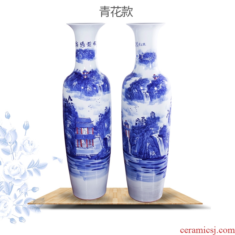 Jingdezhen ceramics vase of large sitting room hotel opening gifts - 570314585816 large porcelain home decoration furnishing articles