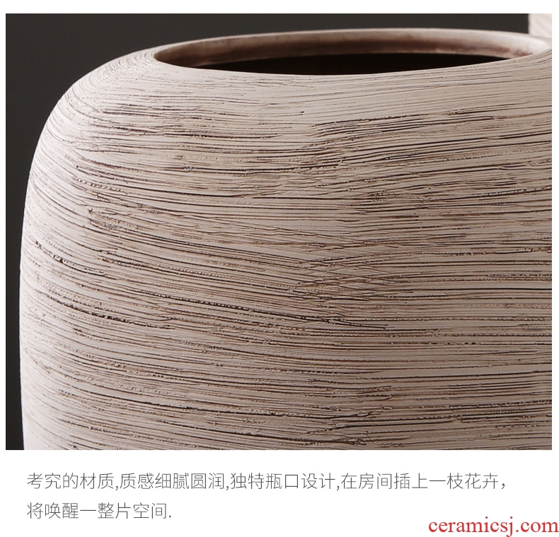 Jingdezhen ceramics bound branch lotus open piece of archaize crack glaze landing big blue and white porcelain vase furnishing articles - 546271767332