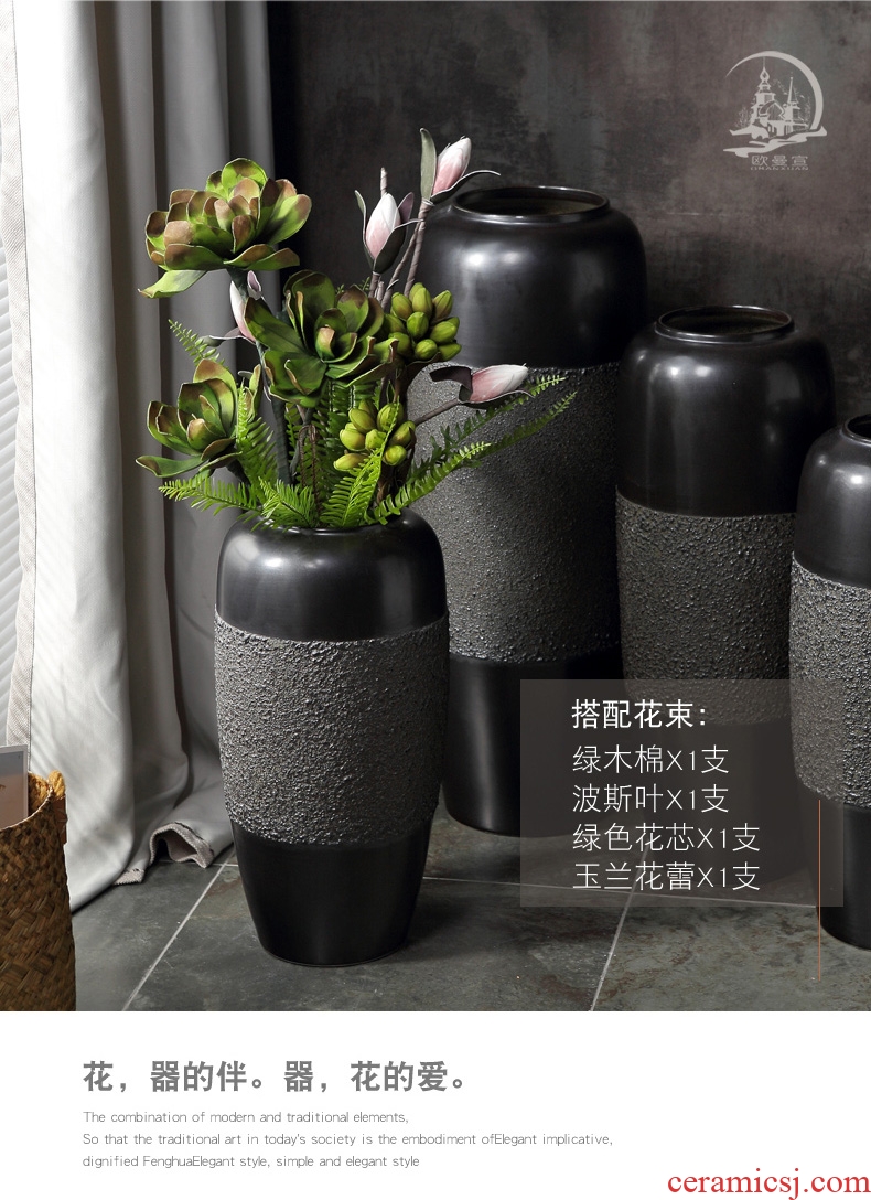 New Chinese style blue flower arranging art ceramic vases, I and contracted example that the sitting room porch decoration flower implement furnishing articles - 568602520904