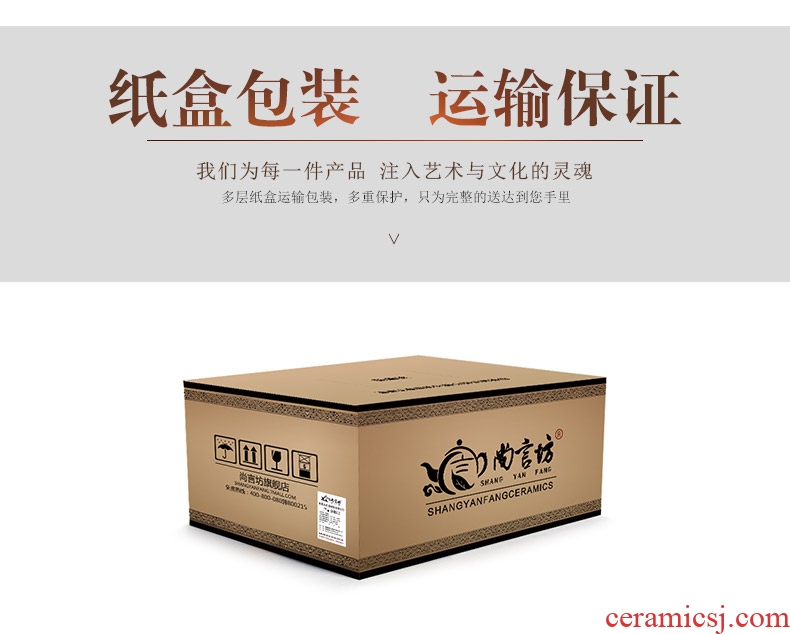 It still fang tea large bucket of pu - erh tea pot seal box elder brother up caddy fixings ceramic household