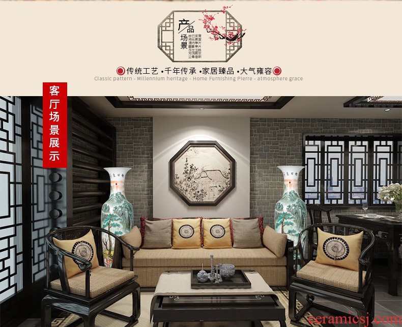 Jingdezhen ceramics manual hand - made bright future of large blue and white porcelain vase sitting room hotel decoration furnishing articles - 574126567228