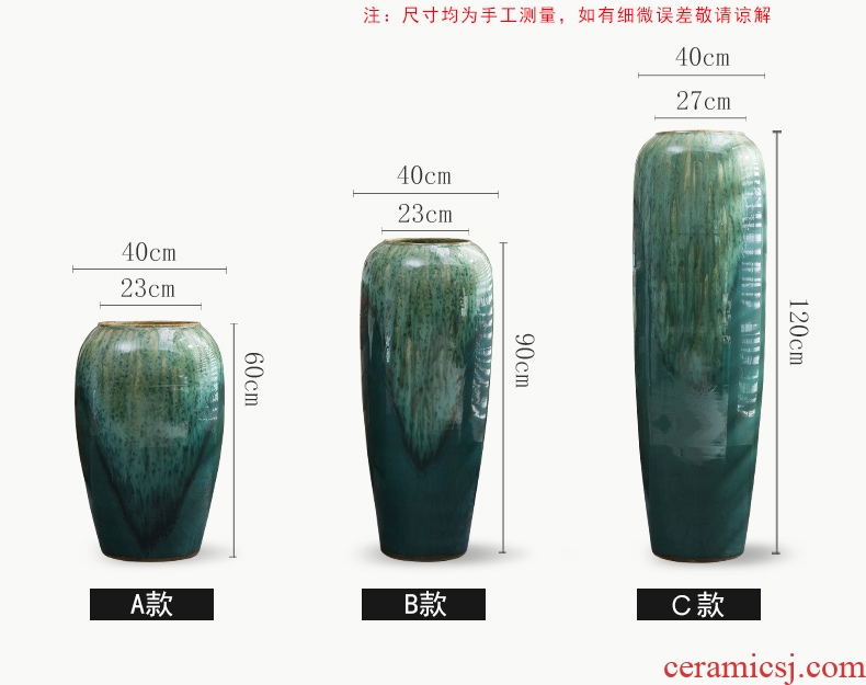 New Chinese style household act the role ofing is tasted grey wood grain ceramic vase furnishing articles large pot flowers, flower arranging furnishing articles sitting room - 570898271755