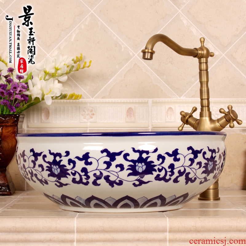 Jingdezhen ceramic lavatory basin basin art on the sink basin birdbath hand - made archaize blue and white