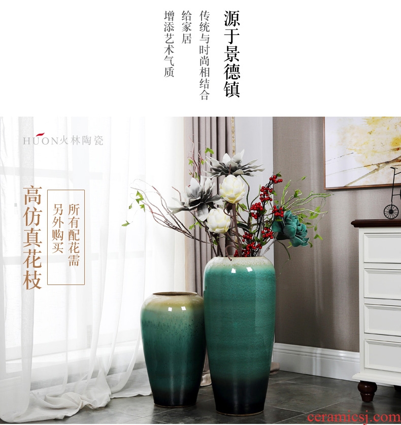 Jingdezhen ceramic vase of large modern European ikebana sitting room adornment furnishing articles villa hotel porch floral outraged - 567334237431