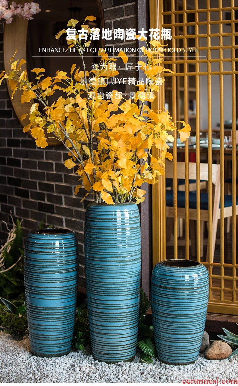 Jingdezhen ceramics hand - made the master of landscape painting large vases, flower arranging new Chinese style porch decoration furnishing articles - 562910663451