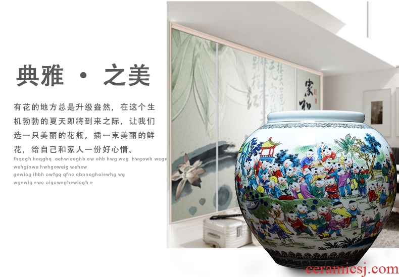 Jingdezhen ceramic flower vases home sitting room American big vase porch - 572498057078 Chinese vases, flower arranging flowers