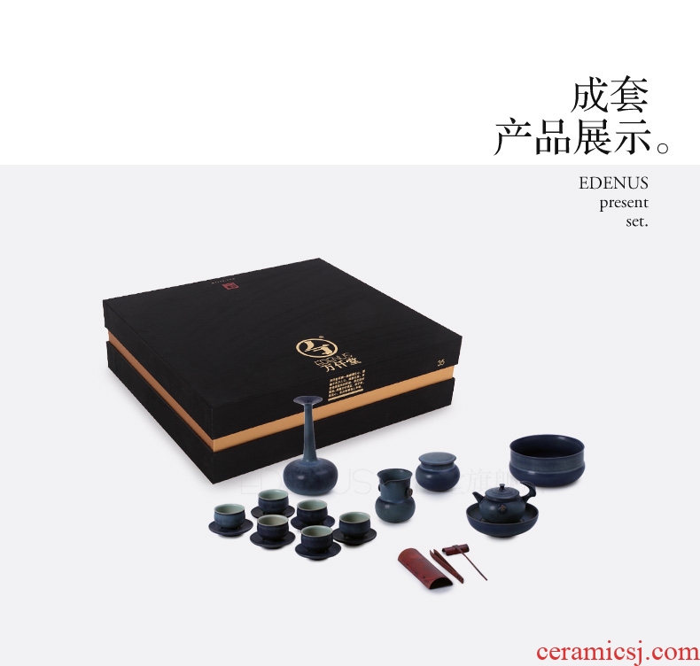 Million kilowatt/ceramic tea set # kung fu tea set combinations of a complete set of tea set gift willing to give up
