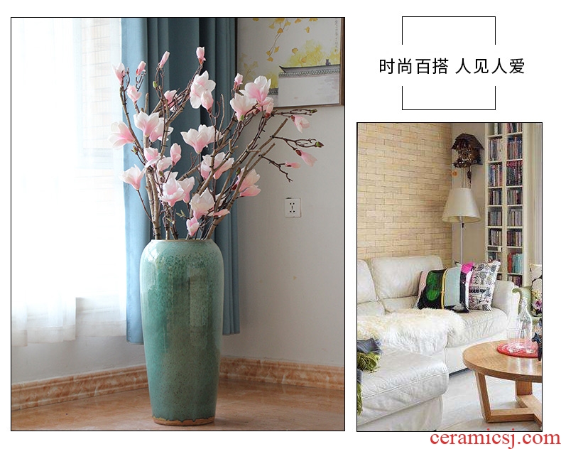 Jingdezhen ground vase large - sized ceramic dry flower is placed I and contracted sitting room porch Chinese decorative flower arranging a large - 42466682168