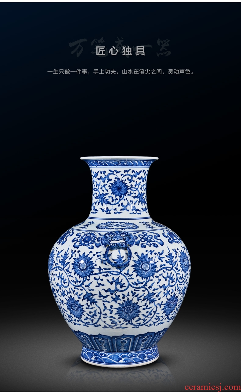 Jingdezhen ceramics crystalline glaze color of large vases, I sitting room place opening gifts 1 m blue - 561131698430