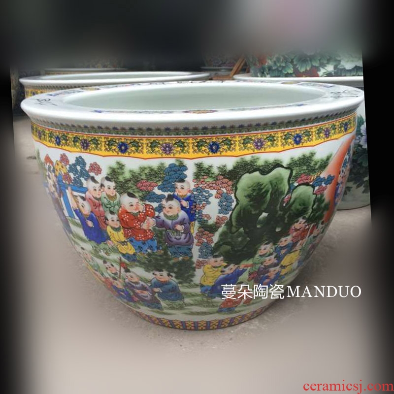 Hotel opening office study Chinese jingdezhen ceramics of large vase flower arrangement sitting room adornment is placed - 9036449481