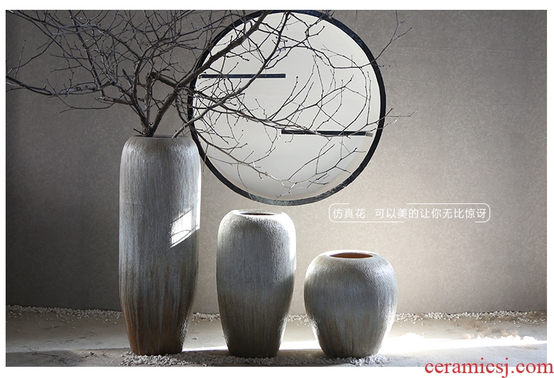 Modern new Chinese style of large vases, jingdezhen ceramics hand - made dried flowers, flower arrangement, the sitting room TV ark, furnishing articles - 560667489156