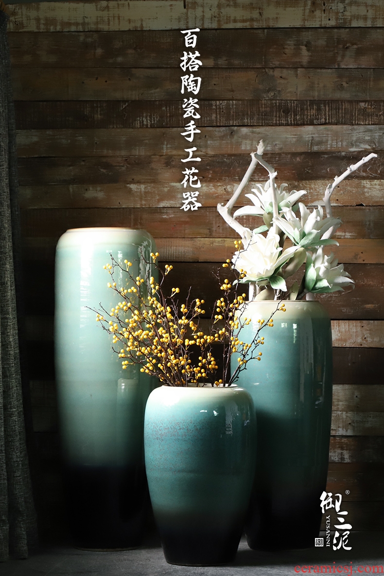 Jingdezhen ceramics hand - made porcelain of large ground vase household living room TV ark place hotel decoration - 567162669852