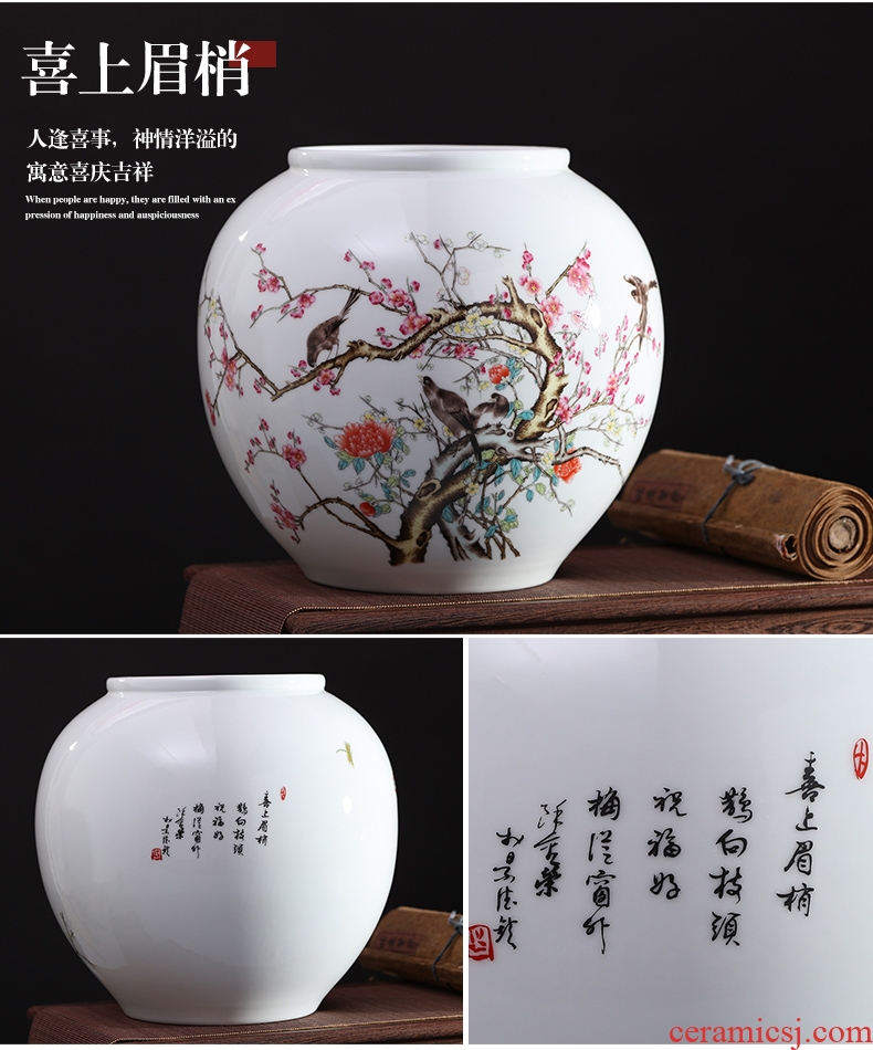 Jingdezhen ceramic famille rose blooming flowers sitting room of large vase 185 1.2 m to 1.8 m sitting room place - 38820584385