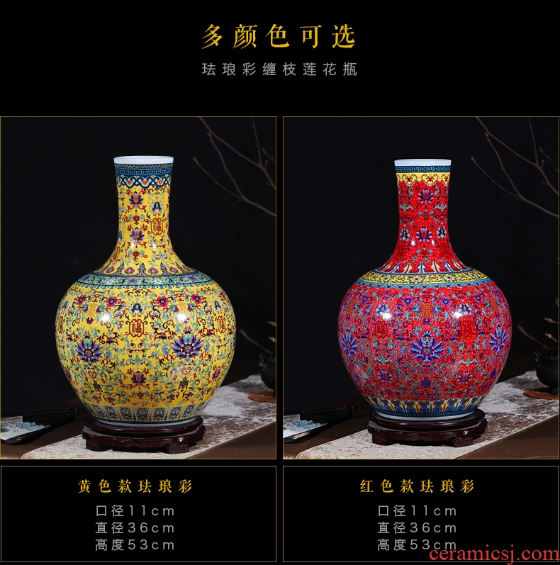 Jingdezhen ceramic phase of archaize sitting room of Chinese style household large blue and white porcelain vase does handicraft mei bottles of TV ark - 558761945557