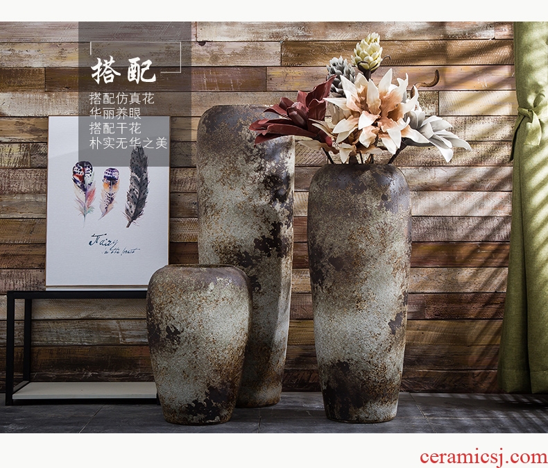 Jingdezhen ceramics colored enamel landing large gourd vases, feng shui living room home furnishing articles - 570761669497