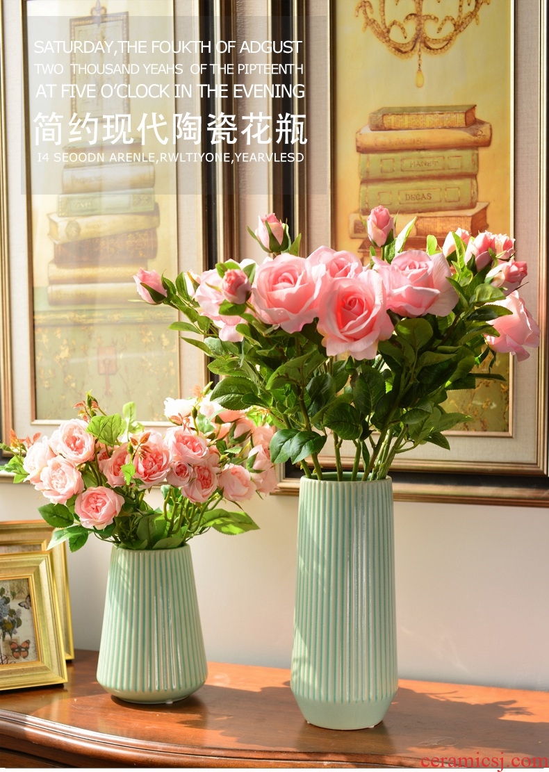 Murphy, contracted and I ceramic vase decoration place to live in the living room table simulation dry flower art flower arranging