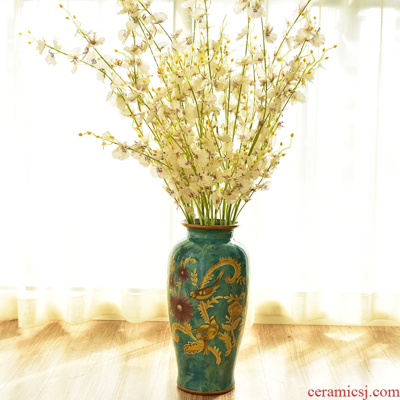 Murphy, American country ceramic vases, new Chinese style living room dry flower arranging flowers, soft adornment handicraft furnishing articles