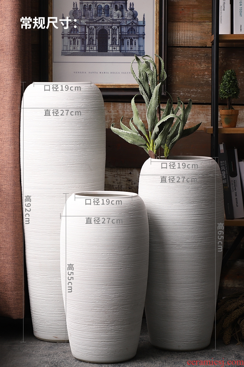 European furnishing articles vase household ceramic wine sitting room of large vase creative China large Roman column planter - 572210373765
