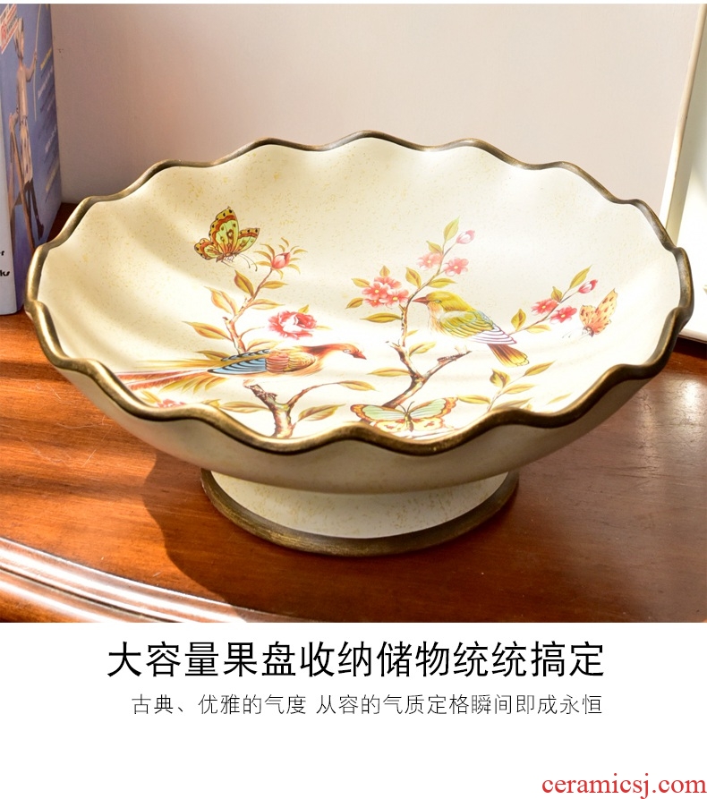 Murphy American country with ceramic big compote European sitting room tea table table candy dishes home decoration furnishing articles