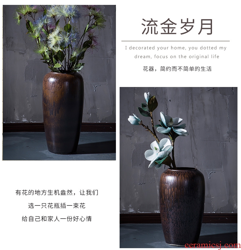 Jingdezhen of large vases, the sitting room porch place Chinese up flower flower implement hotel ceramic decoration - 563820796650