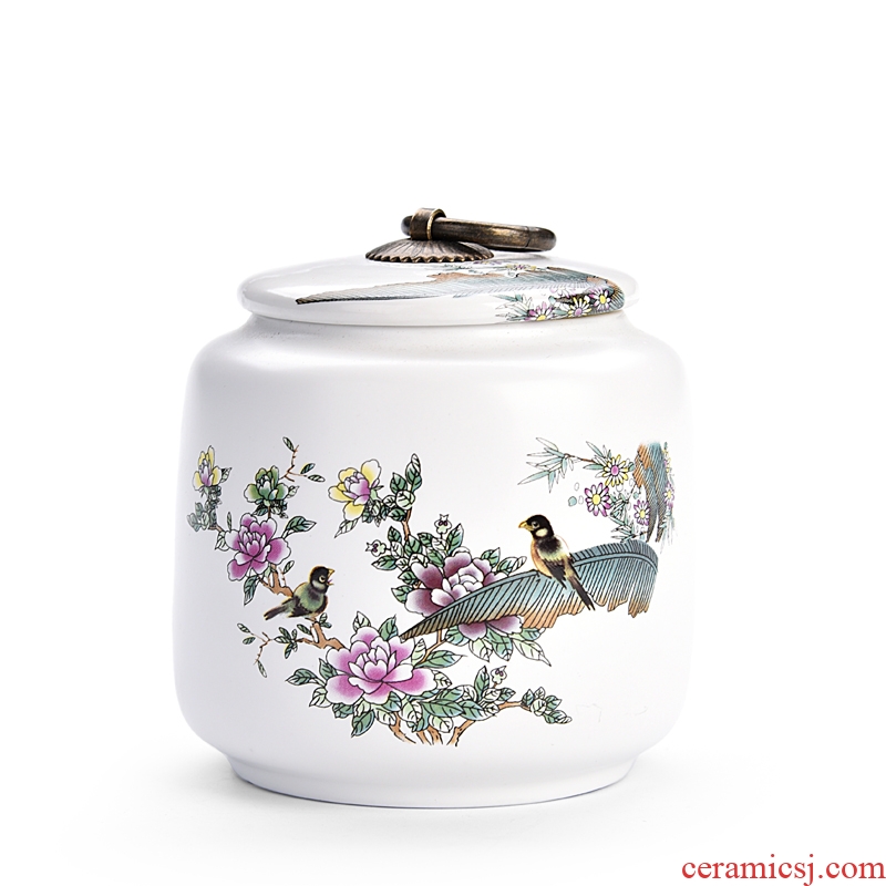 Quiet life ceramic tea pot seal black tea, green tea tea pot mini storage tanks