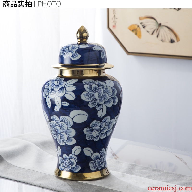 Jingdezhen restoring ancient ways do old coarse pottery vase of large sitting room dry flower arranging ceramic furnishing articles home decoration - 570196833737