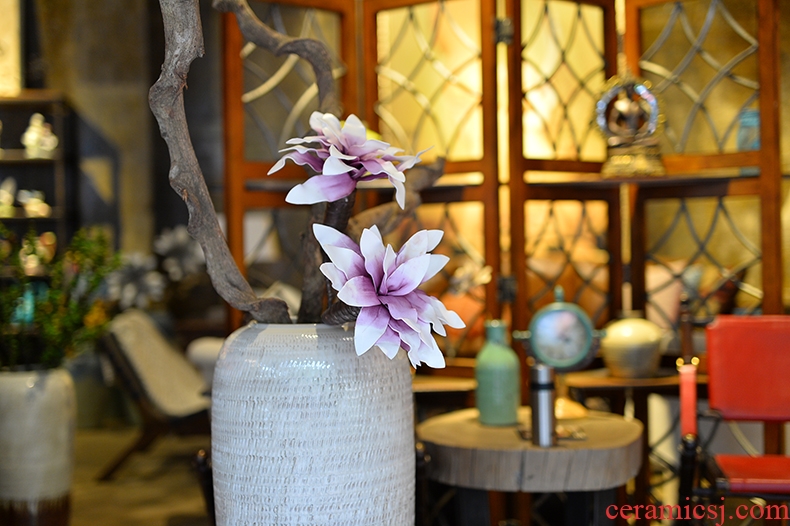 Jingdezhen ceramic large vases, garden villa decoration theme hotel furnishing articles home decoration floral outraged - 528765002824