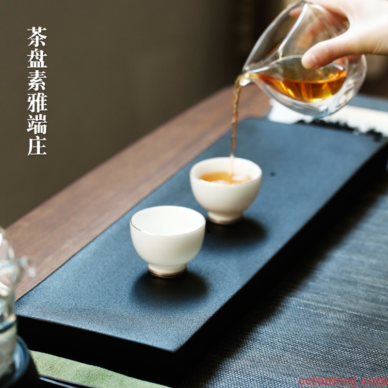 Famed ink dry tea tray dry bubble home Japanese ceramic water dry bubble plate of small tea pot of miniature bearing