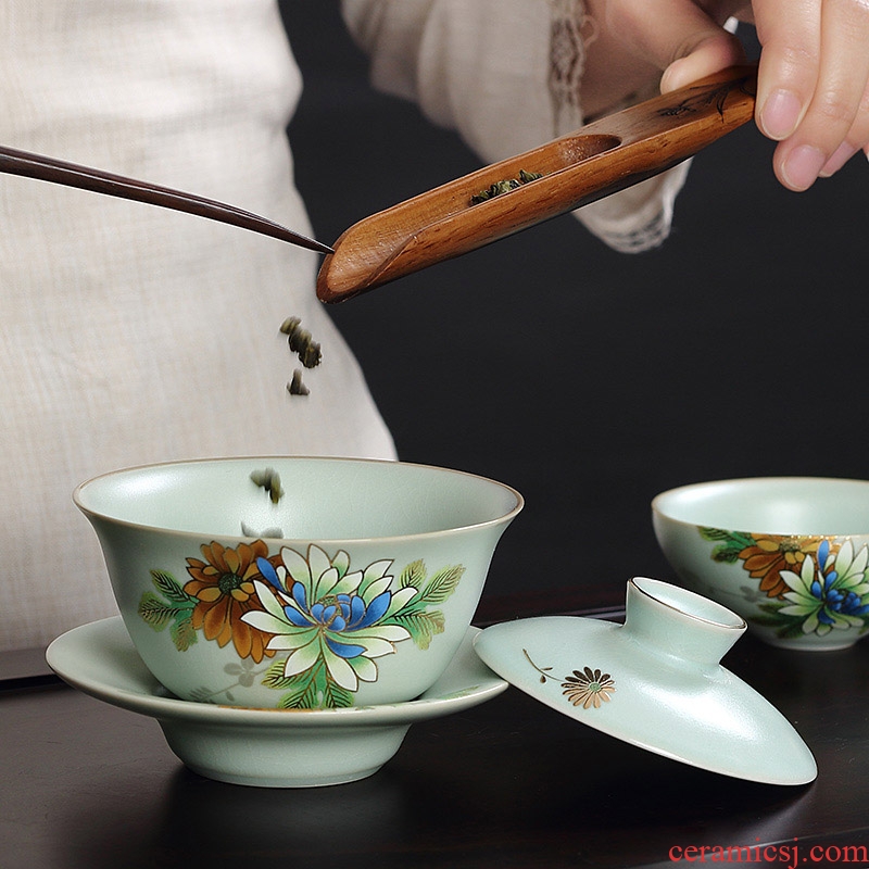 Thyme Tang Dehua your up on ceramic flower tea bowl large kung fu tea set your porcelain cups three tureen Japanese only