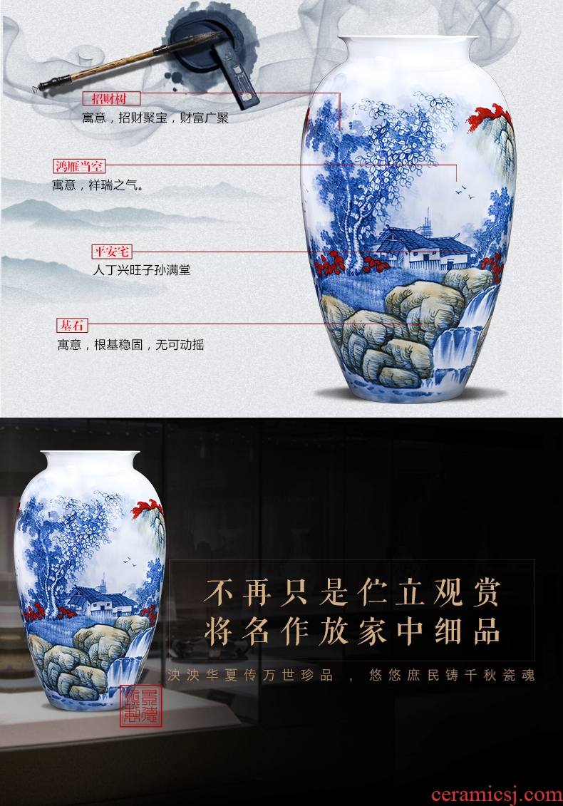 Jingdezhen Chinese style restoring ancient ways is the sitting room of large vase do old coarse pottery flower arranging flower art home furnishing articles ceramic vase - 573268354723