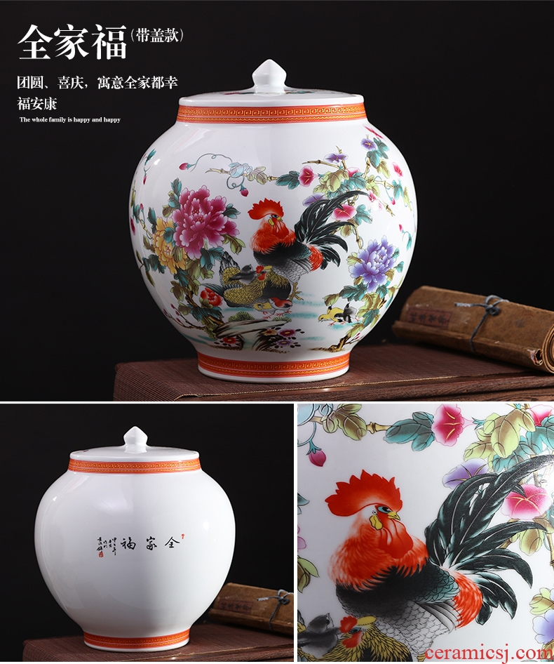 Jingdezhen ceramic landing big vases, new Chinese style hotel, villa decoration furnishing articles between example flower decoration in the sitting room - 38820584385
