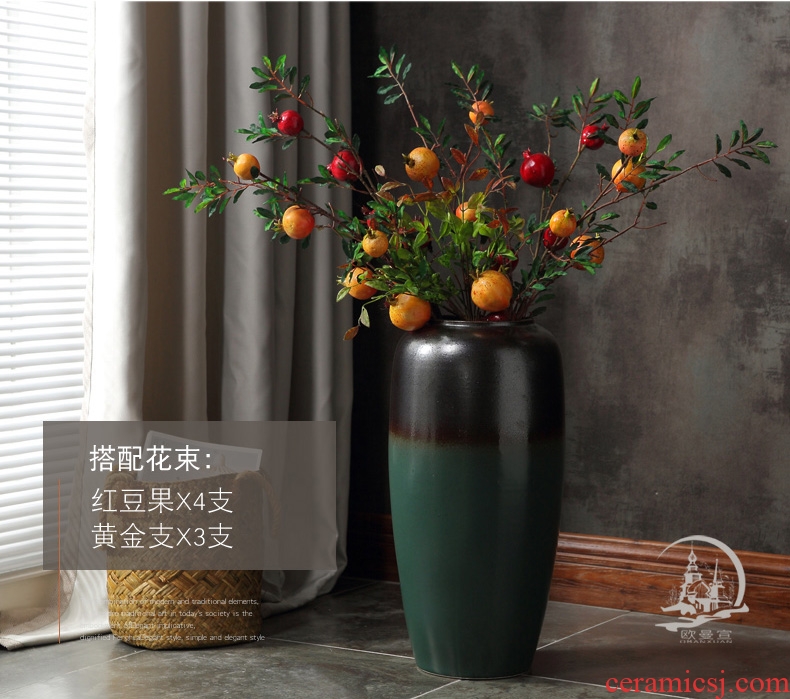 Jingdezhen ceramic creative dried flower living room floor decoration flower vase is placed large flower arranging I and contracted - 569021614082