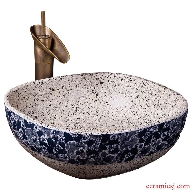 Ceramic sink square archaize industrial creative home household toilet stage basin, art basin washing a face plate