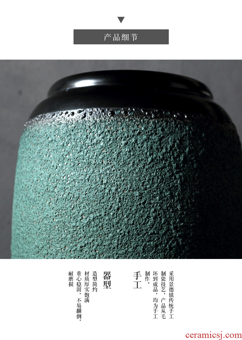 Jingdezhen ceramic large blue and white porcelain vase furnishing articles TV ark, housewarming new Chinese style landing large sitting room adornment - 556754645516