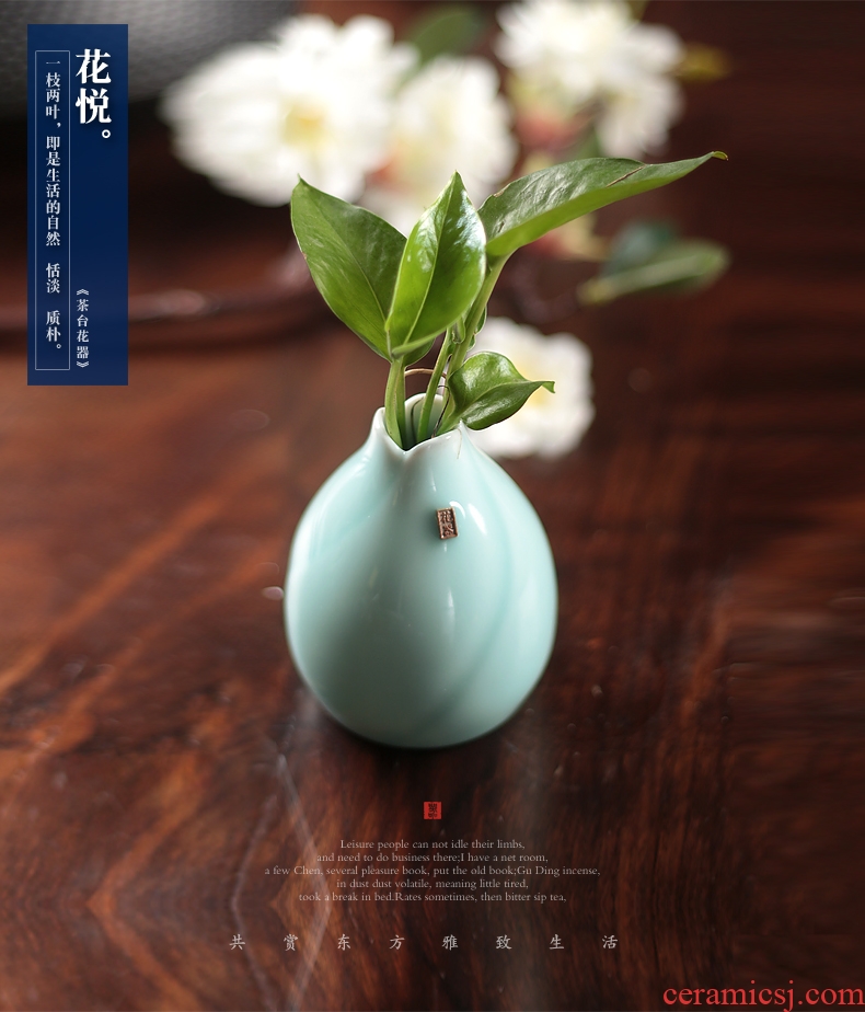 Ceramic vase furnishing articles creative floral outraged hydroponic floret bottle of China domestic act the role ofing table flower vase decoration