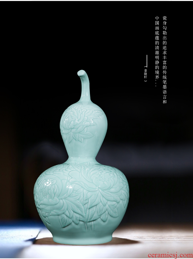 Jingdezhen ceramic celebrity master hand draw more than jiangshan jiao large vases, home decoration villa hotel furnishing articles - 570821517544