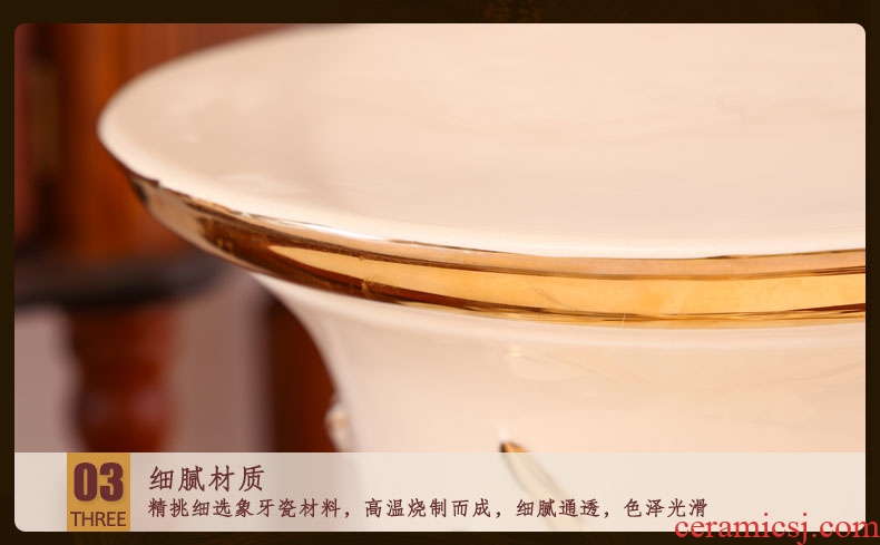 Jingdezhen ceramics vase large sitting room place flower arrangement of Chinese style household wine porch decoration TV ark - 525889616480