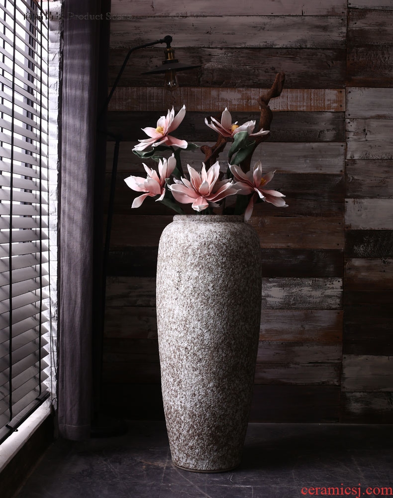 Nordic breeze ground ceramic vase planting dry flower is placed contracted and I sitting room flower arranging flowers large household decoration - 541968701480