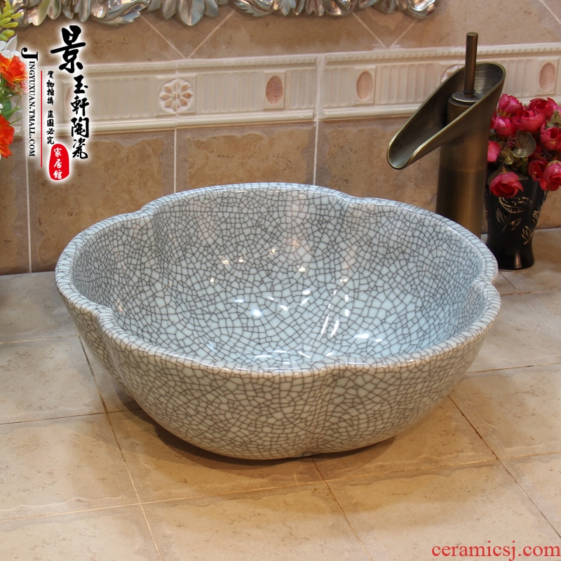 Jingdezhen ceramic lavatory basin basin art on the sink basin crack torx birdbath