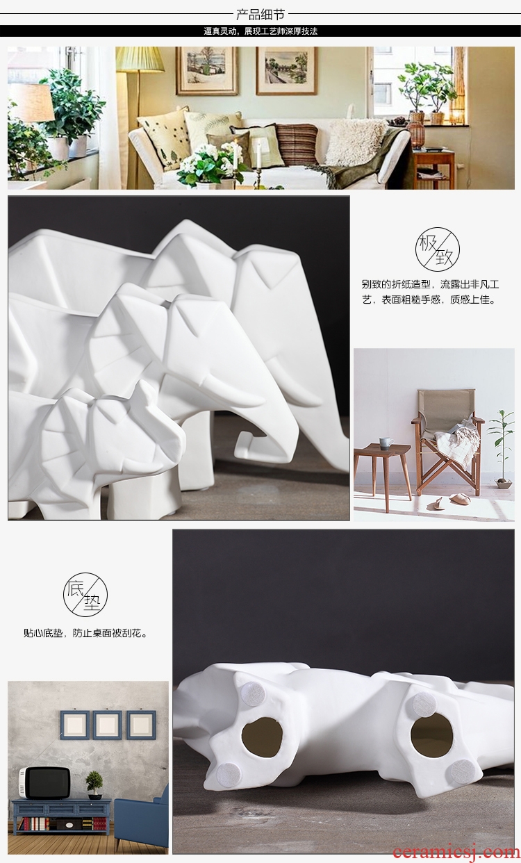 North European ceramic elephant furnishing articles creative household act the role ofing is tasted creative TV ark of I sitting room adornment handicraft